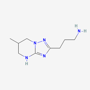 3-{6-methyl-4H,5H,6H,7H-[1,2,4]triazolo[1,5-a]pyrimidin-2-yl}propan-1-amine - 