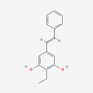 (E)-2-ethyl-5-styrylbenzene-1,3-diol - 79338-80-0