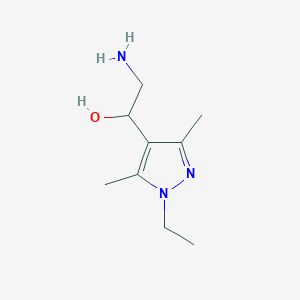 2-amino-1-(1-ethyl-3,5-dimethyl-1H-pyrazol-4-yl)ethan-1-ol - 