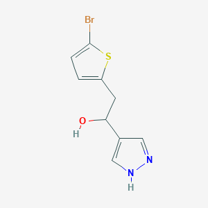 2-(5-Bromothiophen-2-yl)-1-(1H-pyrazol-4-yl)ethan-1-ol - 