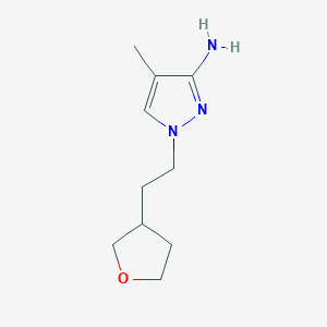4-Methyl-1-[2-(oxolan-3-yl)ethyl]-1H-pyrazol-3-amine - 
