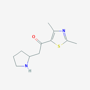 1-(Dimethyl-1,3-thiazol-5-YL)-2-(pyrrolidin-2-YL)ethan-1-one - 