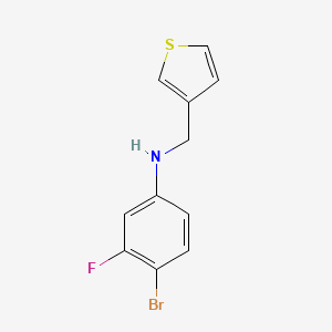 4-bromo-3-fluoro-N-(thiophen-3-ylmethyl)aniline - 