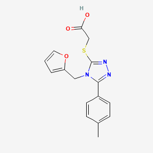 2-{[4-(furan-2-ylmethyl)-5-(4-methylphenyl)-4H-1,2,4-triazol-3-yl]sulfanyl}acetic acid - 