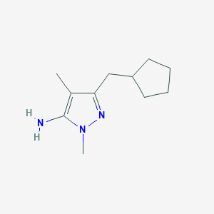 3-(Cyclopentylmethyl)-1,4-dimethyl-1H-pyrazol-5-amine - 