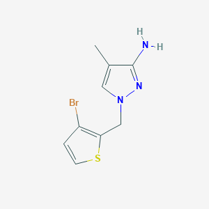 1-[(3-Bromothiophen-2-yl)methyl]-4-methyl-1H-pyrazol-3-amine - 
