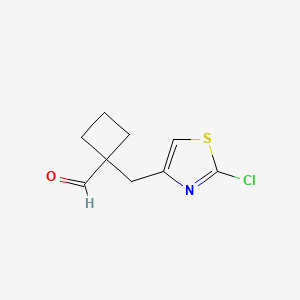 1-[(2-Chloro-1,3-thiazol-4-yl)methyl]cyclobutane-1-carbaldehyde - 
