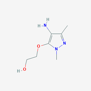2-[(4-Amino-1,3-dimethyl-1H-pyrazol-5-YL)oxy]ethan-1-OL - 