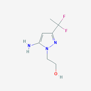 2-[5-Amino-3-(1,1-difluoroethyl)-1H-pyrazol-1-yl]ethan-1-ol - 