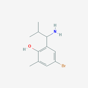 2-(1-Amino-2-methylpropyl)-4-bromo-6-methylphenol - 