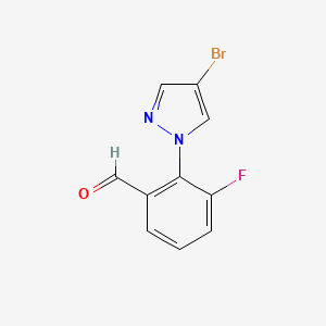 2-(4-Bromo-1H-pyrazol-1-yl)-3-fluorobenzaldehyde - 