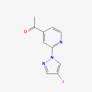 1-[2-(4-Iodo-1H-pyrazol-1-YL)pyridin-4-YL]ethan-1-one - 