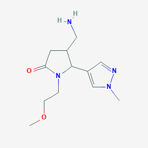 4-(aminomethyl)-1-(2-methoxyethyl)-5-(1-methyl-1H-pyrazol-4-yl)pyrrolidin-2-one - 