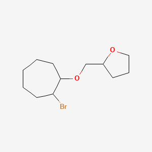 2-([(2-Bromocycloheptyl)oxy]methyl)oxolane - 