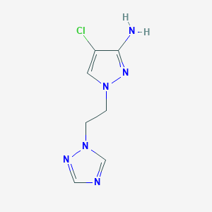 4-Chloro-1-[2-(1H-1,2,4-triazol-1-yl)ethyl]-1H-pyrazol-3-amine - 