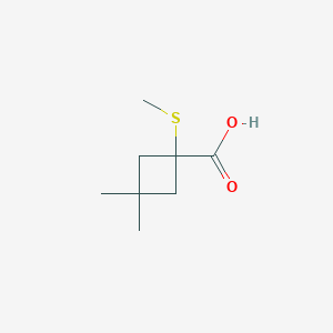 3,3-Dimethyl-1-(methylsulfanyl)cyclobutane-1-carboxylic acid - 