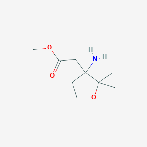 Methyl 2-(3-amino-2,2-dimethyloxolan-3-yl)acetate - 