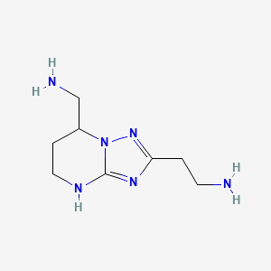 2-[7-(Aminomethyl)-4H,5H,6H,7H-[1,2,4]triazolo[1,5-a]pyrimidin-2-yl]ethan-1-amine - 