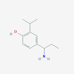 4-(1-Aminopropyl)-2-(propan-2-YL)phenol - 
