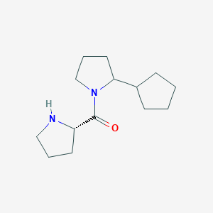 2-Cyclopentyl-1-[(2S)-pyrrolidine-2-carbonyl]pyrrolidine - 