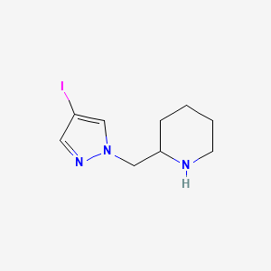 2-((4-iodo-1H-pyrazol-1-yl)methyl)piperidine - 