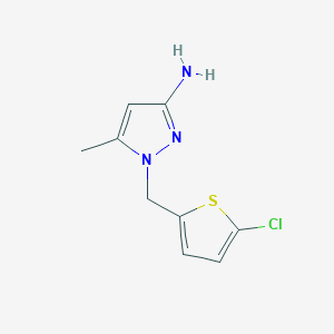 1-[(5-Chlorothiophen-2-yl)methyl]-5-methyl-1H-pyrazol-3-amine - 
