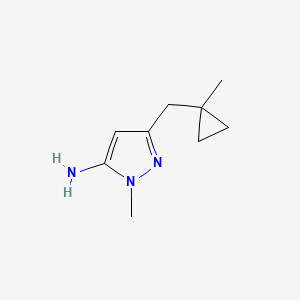 1-Methyl-3-[(1-methylcyclopropyl)methyl]-1H-pyrazol-5-amine - 