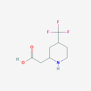2-[4-(Trifluoromethyl)piperidin-2-yl]acetic acid - 