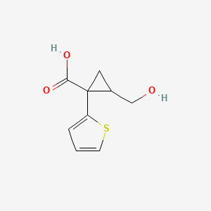 2-(Hydroxymethyl)-1-(thiophen-2-yl)cyclopropane-1-carboxylic acid - 