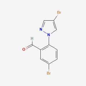5-Bromo-2-(4-bromo-1H-pyrazol-1-yl)benzaldehyde - 
