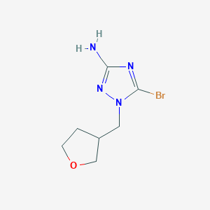 5-Bromo-1-[(oxolan-3-yl)methyl]-1H-1,2,4-triazol-3-amine - 