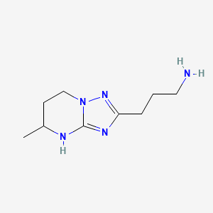 3-{5-methyl-4H,5H,6H,7H-[1,2,4]triazolo[1,5-a]pyrimidin-2-yl}propan-1-amine - 