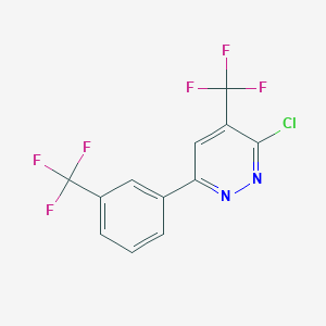 3-Chloro-4-(trifluoromethyl)-6-[3-(trifluoromethyl)phenyl]pyridazine - 