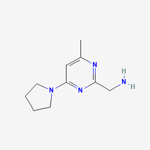 (4-Methyl-6-(pyrrolidin-1-yl)pyrimidin-2-yl)methanamine - 