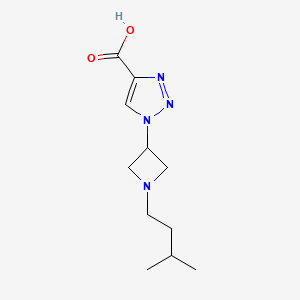 1-(1-isopentylazetidin-3-yl)-1H-1,2,3-triazole-4-carboxylic acid - 