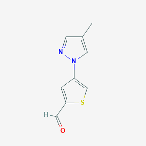 4-(4-Methyl-1H-pyrazol-1-YL)thiophene-2-carbaldehyde - 