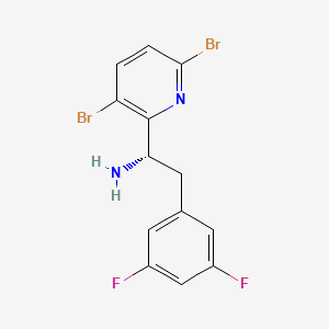 (S)-1-(3,6-Dibromopyridin-2-yl)-2-(3,5-difluorophenyl)ethan-1-amine - 