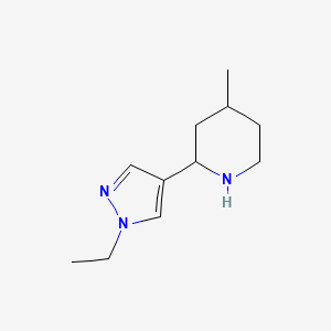 2-(1-ethyl-1H-pyrazol-4-yl)-4-methylpiperidine - 