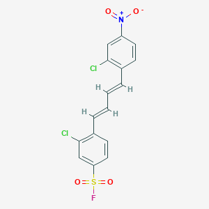 3-Chloro-4-(4-(2-chloro-4-nitrophenyl)buta-1,3-dien-1-yl)benzene-1-sulfonyl fluoride - 31368-25-9