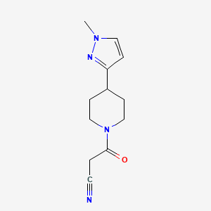 3-(4-(1-methyl-1H-pyrazol-3-yl)piperidin-1-yl)-3-oxopropanenitrile - 
