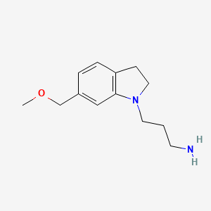 3-(6-(Methoxymethyl)indolin-1-yl)propan-1-amine - 