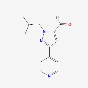 1-isobutyl-3-(pyridin-4-yl)-1H-pyrazole-5-carbaldehyde - 