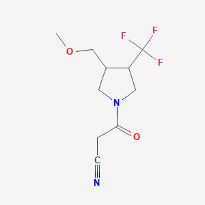 3-(3-(Methoxymethyl)-4-(trifluoromethyl)pyrrolidin-1-yl)-3-oxopropanenitrile - 