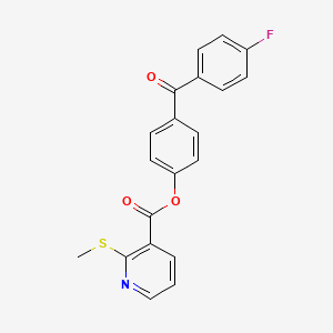4-(4-Fluorobenzoyl)phenyl 2-(methylthio)nicotinate - 