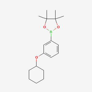 2-[3-(Cyclohexyloxy)phenyl]-4,4,5,5-tetramethyl-1,3,2-dioxaborolane - 