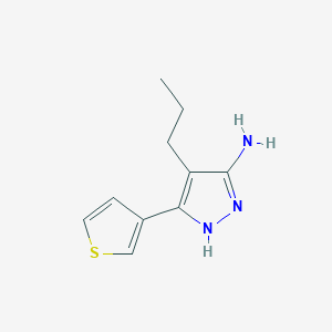4-propyl-3-(thiophen-3-yl)-1H-pyrazol-5-amine - 
