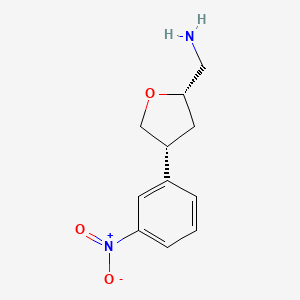((2S,4R)-4-(3-Nitrophenyl)tetrahydrofuran-2-yl)methanamine - 