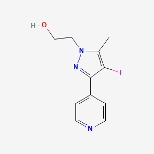 2-(4-iodo-5-methyl-3-(pyridin-4-yl)-1H-pyrazol-1-yl)ethan-1-ol - 
