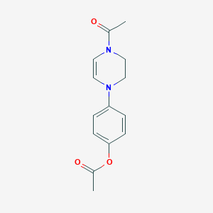 4-(4-Acetyl-3,4-dihydropyrazin-1(2H)-yl)phenyl acetate - 
