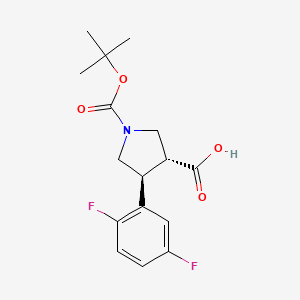 (3R,4S)-1-(tert-Butoxycarbonyl)-4-(2,5-difluorophenyl)pyrrolidine-3-carboxylic acid - 